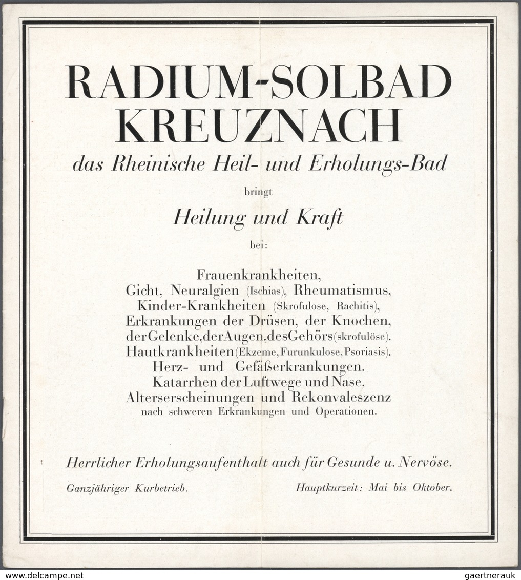 32903 Literatur: 1928, Werbebroschüre Für Das Radium-Solbad Kreuznach, Illustriert Und Signiert Von Ludwig - Andere & Zonder Classificatie