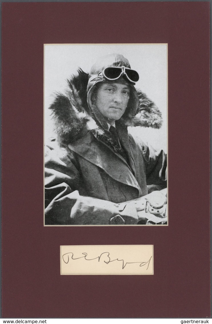 32931 Autographen: Fünf Unterschriften : 1) Richard E. Byrd (1888-1952), Amer. Admiral Und Polarforscher, - Andere & Zonder Classificatie