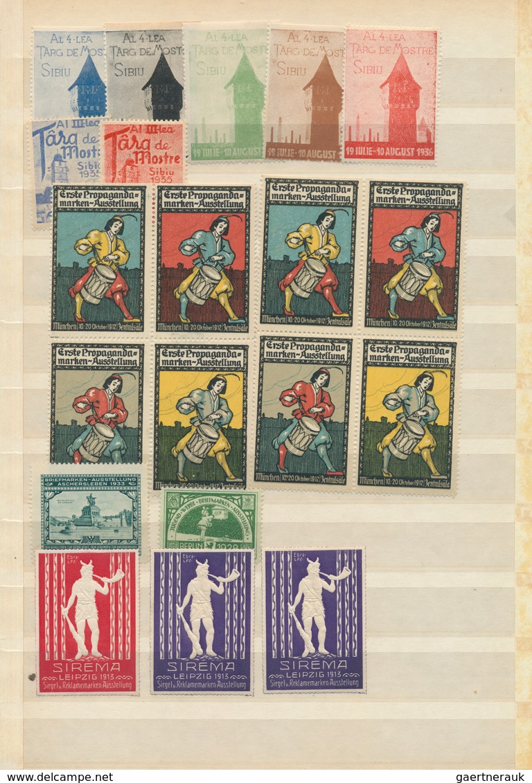 32951 Vignetten: 1910/1970 (ca.), Reichhaltiger Bestand Von Alt Bis Neu, Teils Mehrfach Abgepackt. Besicht - Erinnofilie