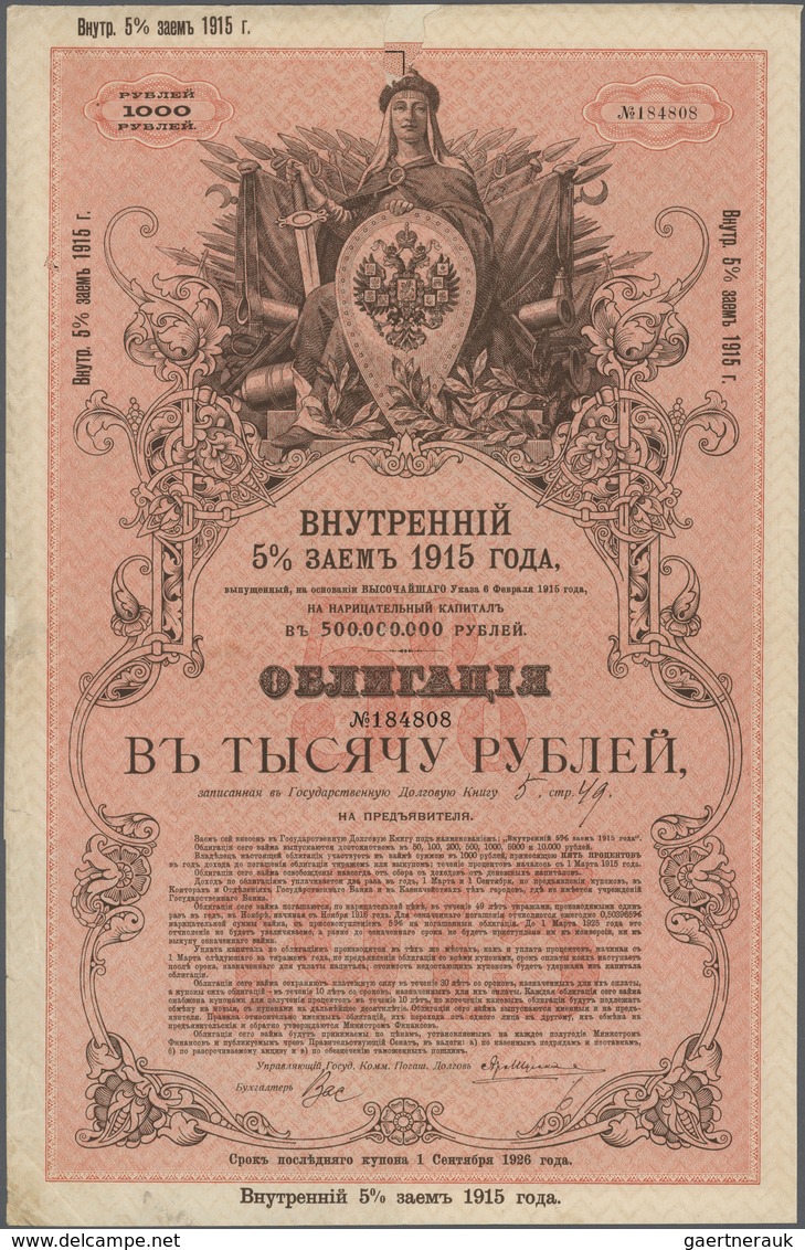 32972 Varia (im Briefmarkenkatalog): collectors book with very large sized Russian Birth certificates (5 p