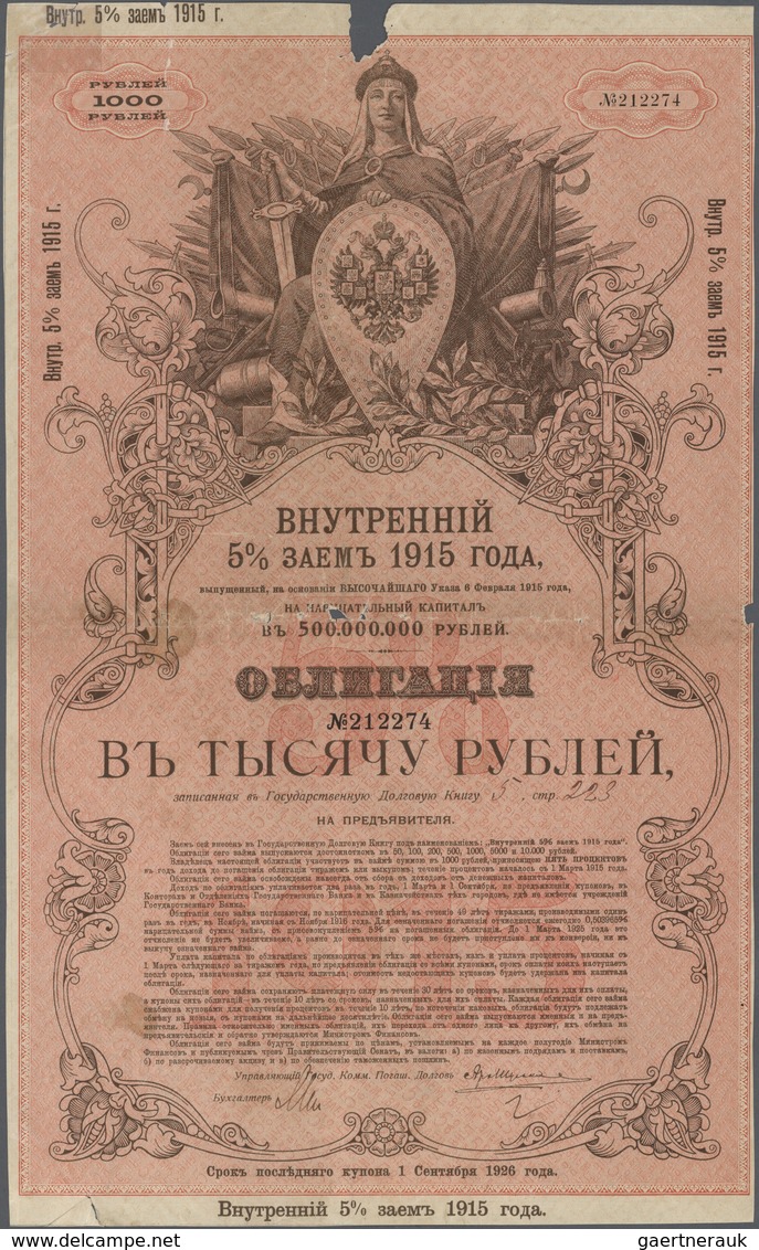 32972 Varia (im Briefmarkenkatalog): collectors book with very large sized Russian Birth certificates (5 p