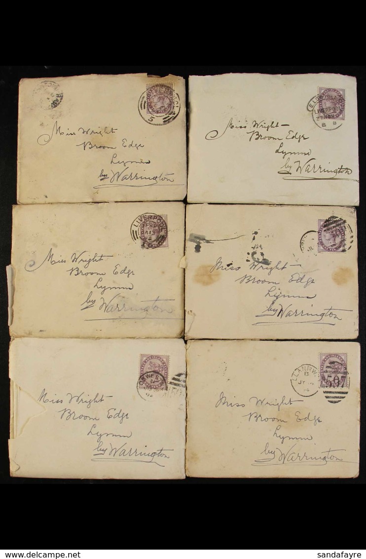 A VICTORIAN CORRESPONDENCE  1891-98 A Fascinating Accumulation Of Covers, Most With Their Original Letters Intact, Betwe - Other & Unclassified