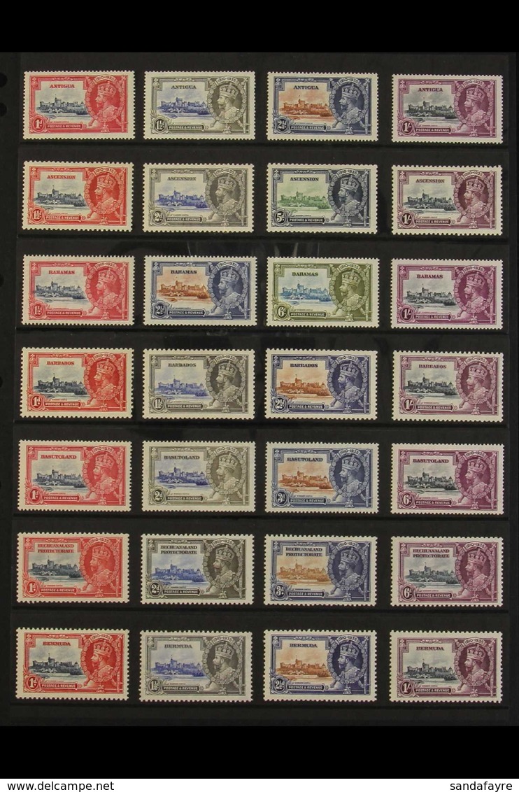 1935 SILVER JUBILEE OMNIBUS.  The Entire 1935 Silver Jubilee Set Complete Apart From The Egypt Br. Forces Stamp, All Ver - Other & Unclassified