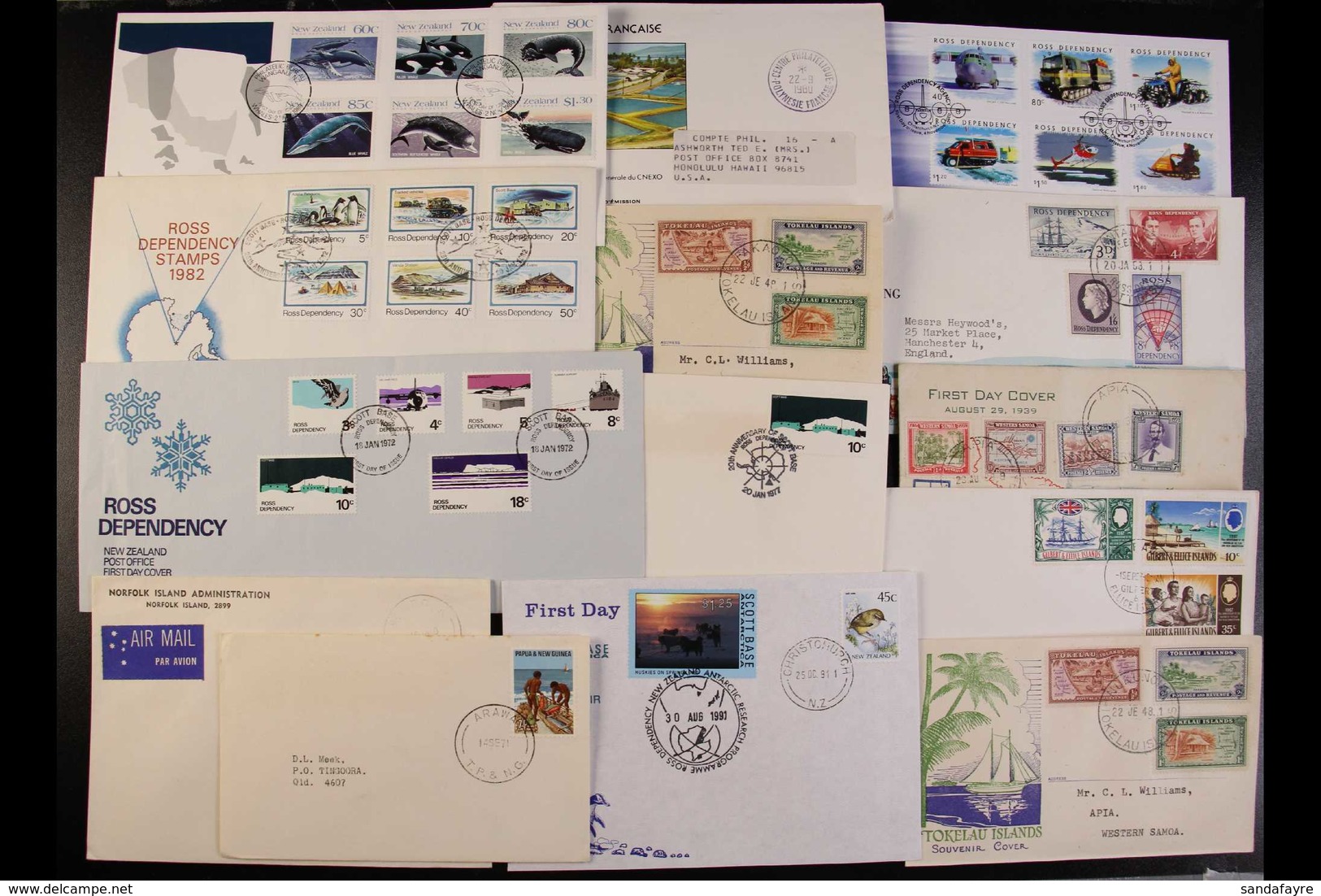 PACIFIC OCEAN COVERS- SHOEBOX HOARD  1937-2000 Interesting Accumulation Of Philatelic And Commercial Covers, Mostly Brit - Other & Unclassified