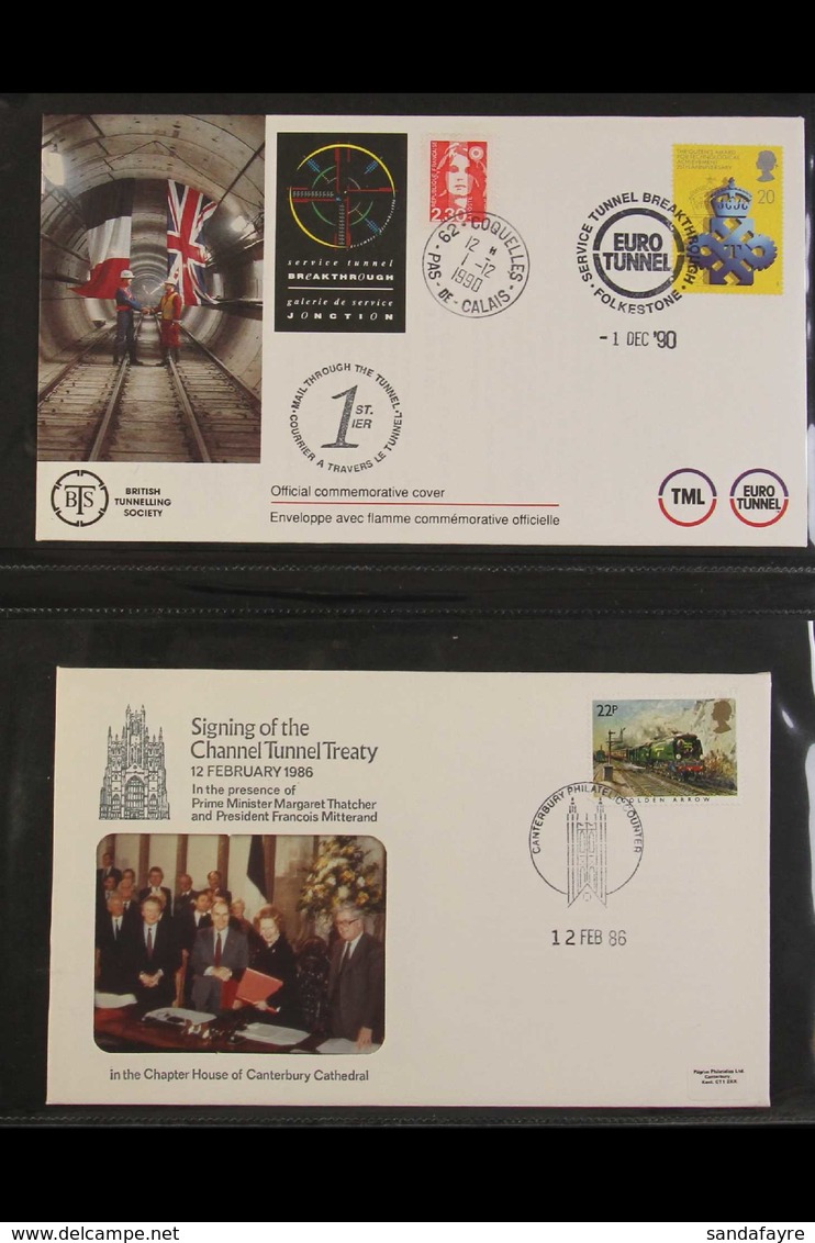 CHANNEL TUNNEL  1986-2004 Thematic Collection Of Great Britain And France Commemorative And First Day Covers, Includes 1 - Non Classés