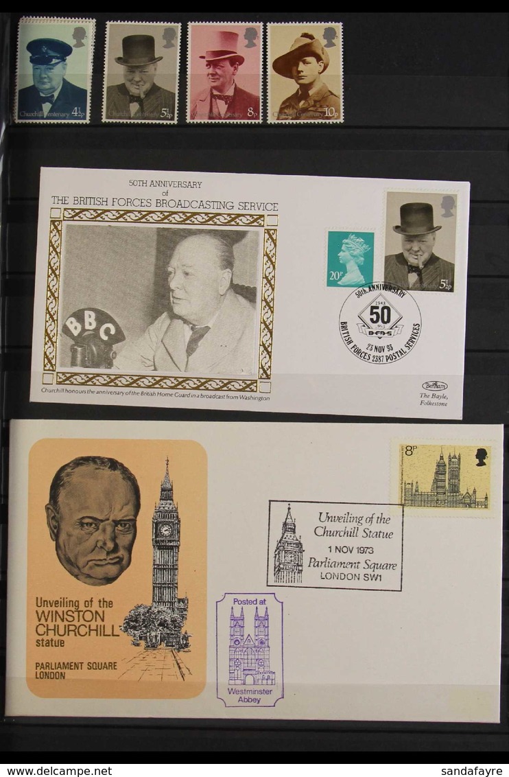CHURCHILL  1965-2007 World Thematic Collection Of Stamps (many Never Hinged Mint), Miniature Sheets And Covers Assembled - Zonder Classificatie