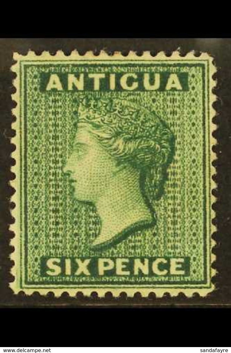 1884-87  6d Deep Green, Watermark Crown CA, Perf 14, SG 29, Fine Mint. For More Images, Please Visit Http://www.sandafay - Otros & Sin Clasificación