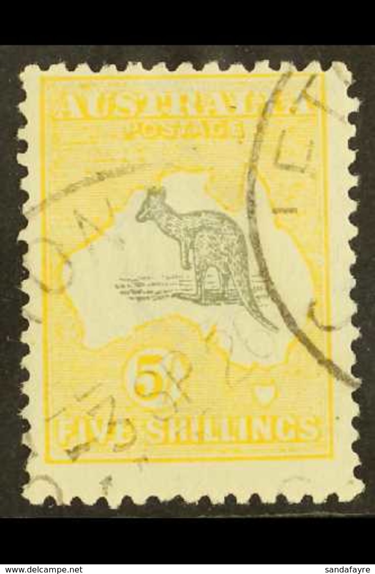 1915-27  5s Grey And Yellow Kangaroo, SG 42, Fine Used. For More Images, Please Visit Http://www.sandafayre.com/itemdeta - Andere & Zonder Classificatie