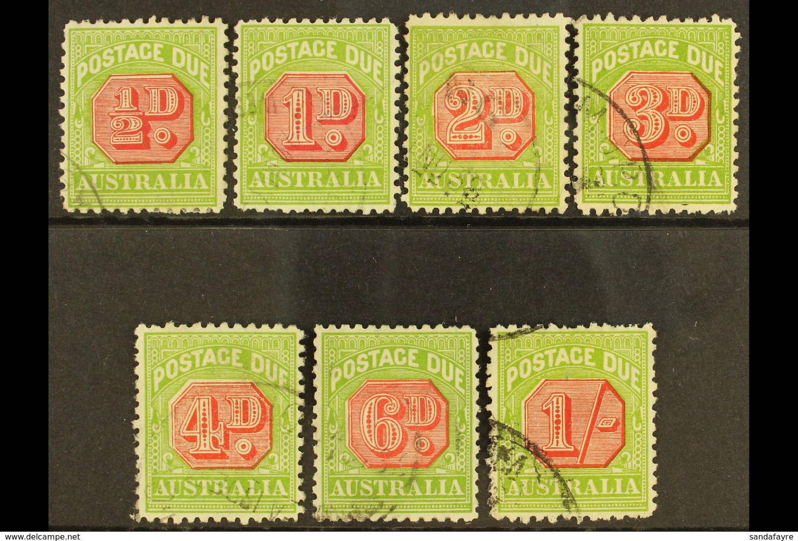 POSTAGE DUE  1931-36 Complete Perf 11 Set, SG D105/D111, Fine Used. (7 Stamps) For More Images, Please Visit Http://www. - Andere & Zonder Classificatie