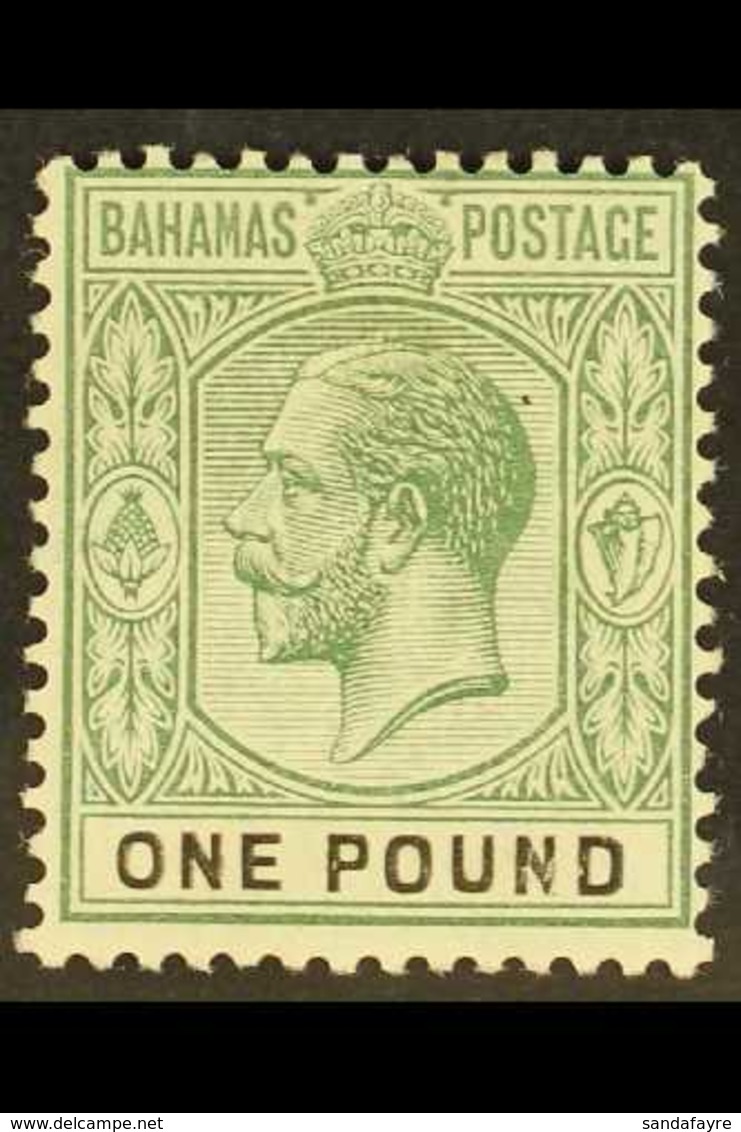 1912-19  £1 Dull Green & Black, Wmk Mult Crown CA, SG 89, Fine Mint. For More Images, Please Visit Http://www.sandafayre - Andere & Zonder Classificatie