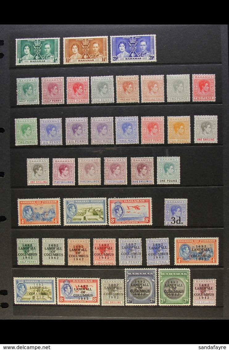 1937-52 VIRTUALLY COMPLETE KGVI MINT COLLECTION  Presented On A Pair Of Stock Pages. A Complete "Basic" Run From Coronat - Andere & Zonder Classificatie