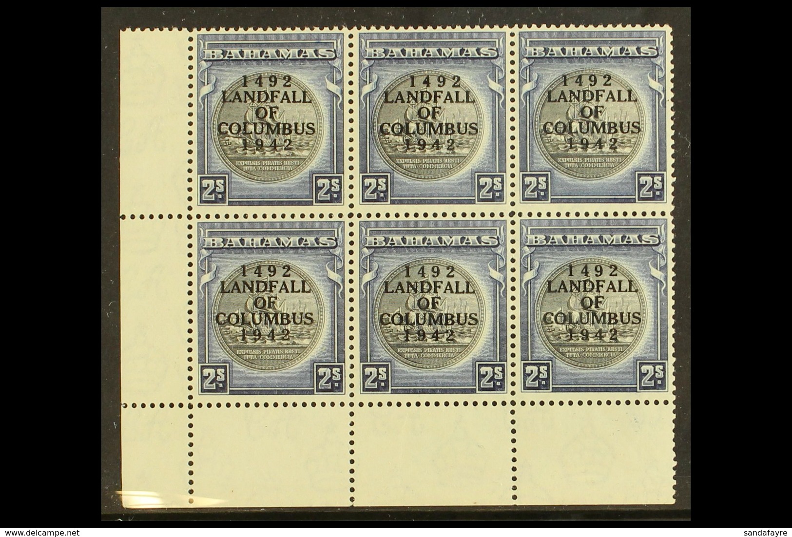 1942  2s Slate Purple & Indigo, SG 172, NHM Lower Left Corner Block Of 6. Lovely For More Images, Please Visit Http://ww - Andere & Zonder Classificatie