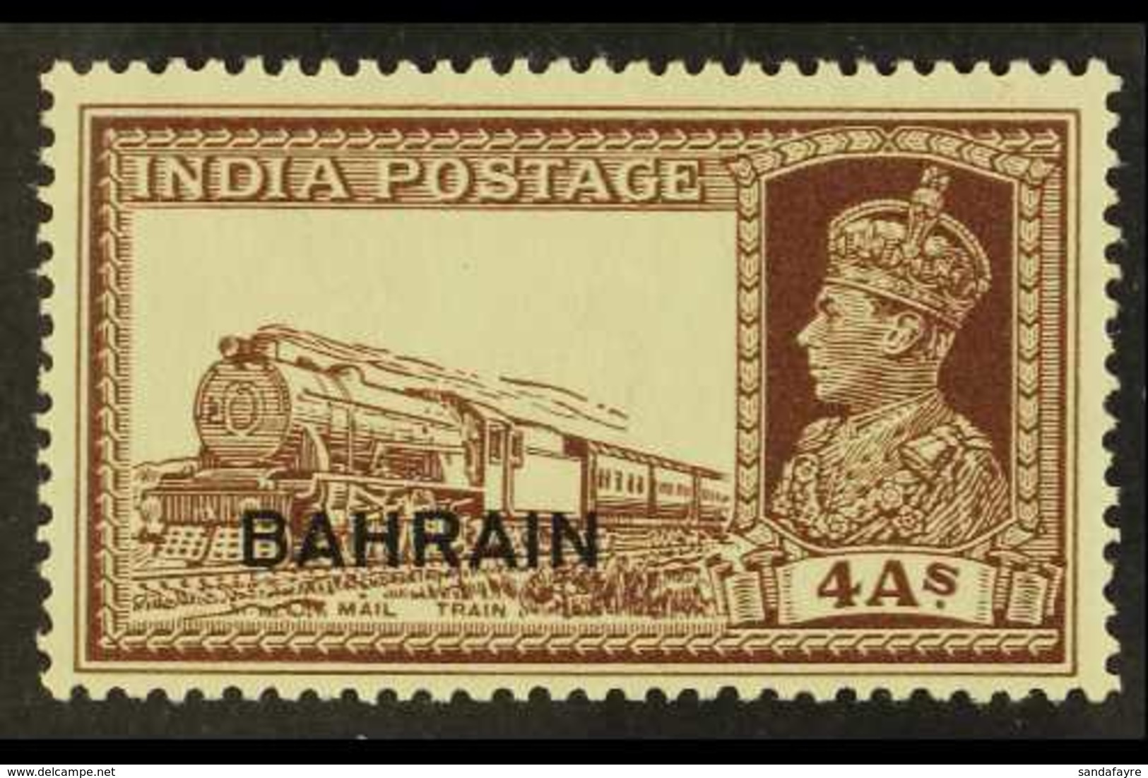 1938-41  4a Brown, SG 28, Fine Mint, Very Lightly Hinged. For More Images, Please Visit Http://www.sandafayre.com/itemde - Bahrein (...-1965)