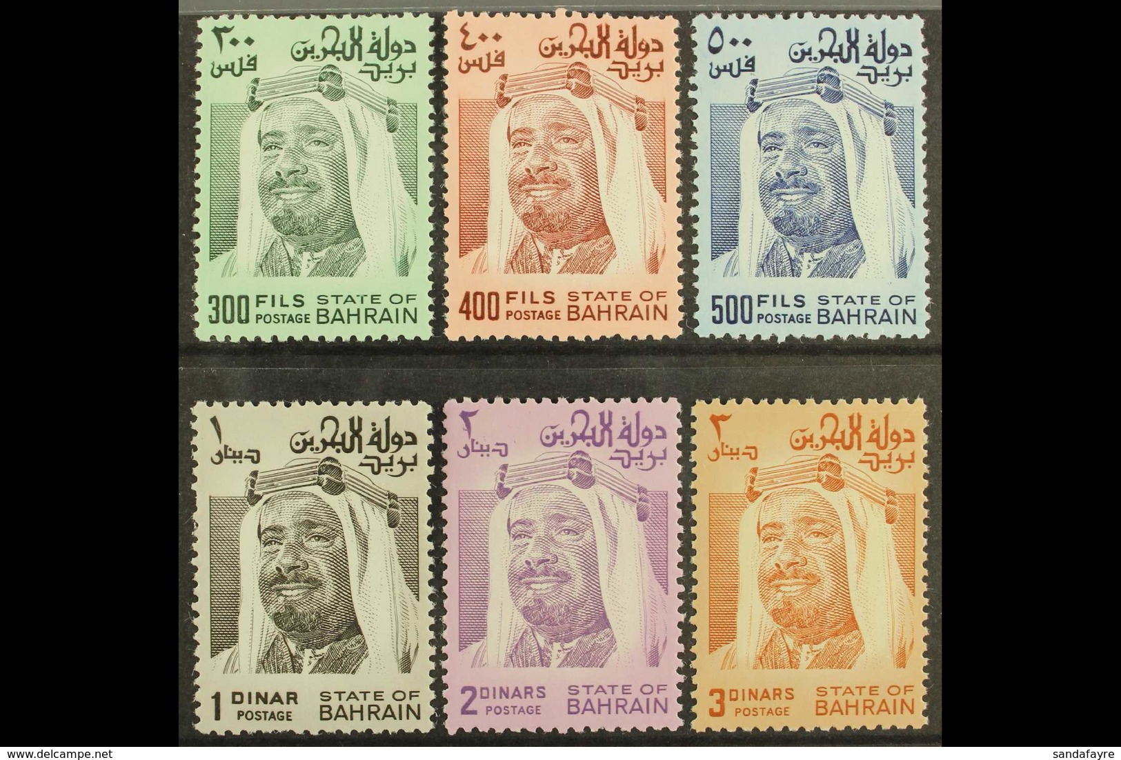 1976-2008  Shaikh Defins Set, P12x12½, SG 241/4e, Never Hinged Mint (6). For More Images, Please Visit Http://www.sandaf - Bahrein (...-1965)