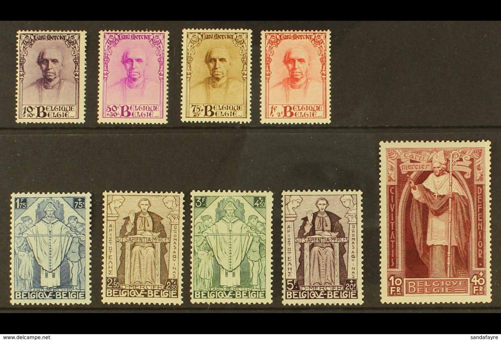 1932  Cardinal Mercer Memorial Fund Complete Set, SG 609/617 Or Michel 333/341, Very Fine And Fresh Mint. (9 Stamps) For - Otros & Sin Clasificación