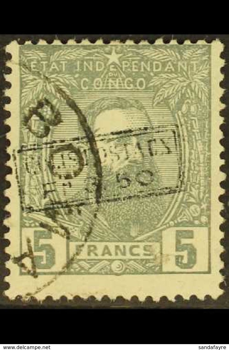 CONGO  1892 3f.50 On 5f Grey, COB CP5, Fine Cds Used. For More Images, Please Visit Http://www.sandafayre.com/itemdetail - Andere & Zonder Classificatie