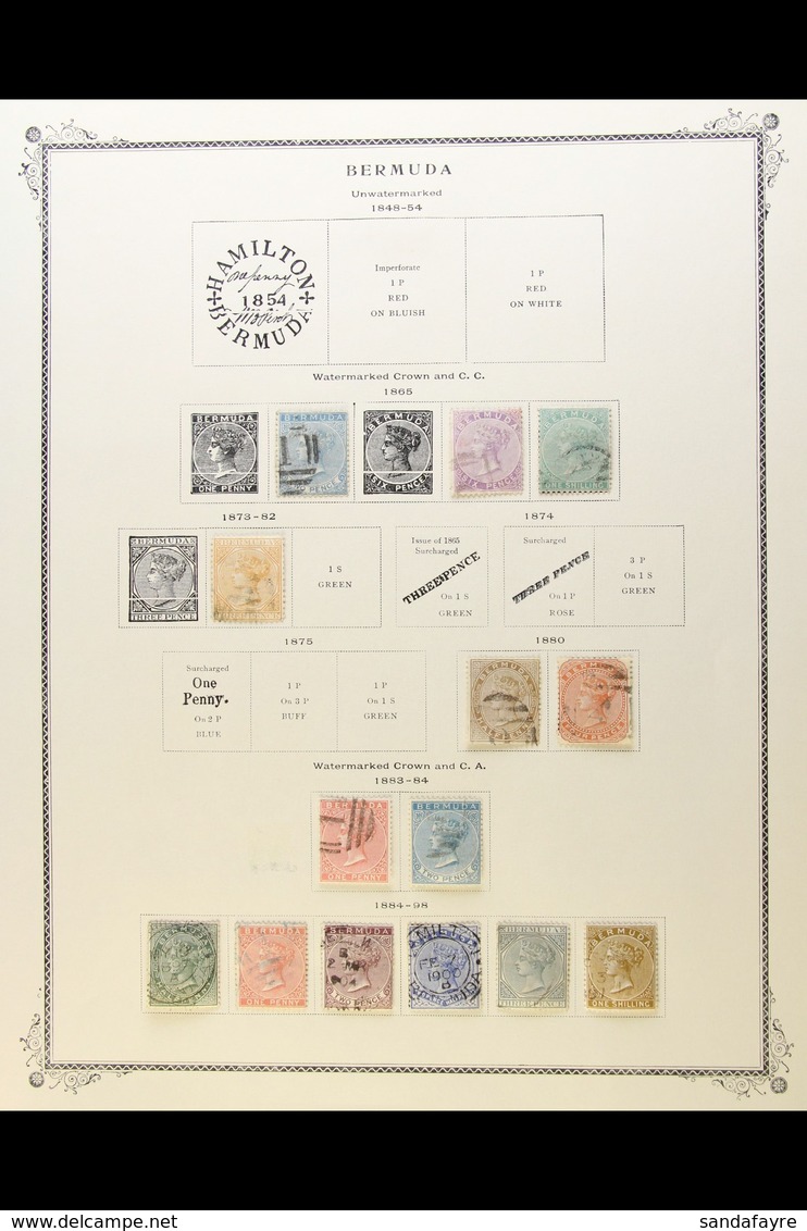 1865-1967 USED COLLECTION  On Pages, ALL DIFFERENT, Inc 1865-1903 2d, 3d, 6d & 1s, 1883-1904 Set (ex 4d), 1910-25 To 1s  - Bermuda