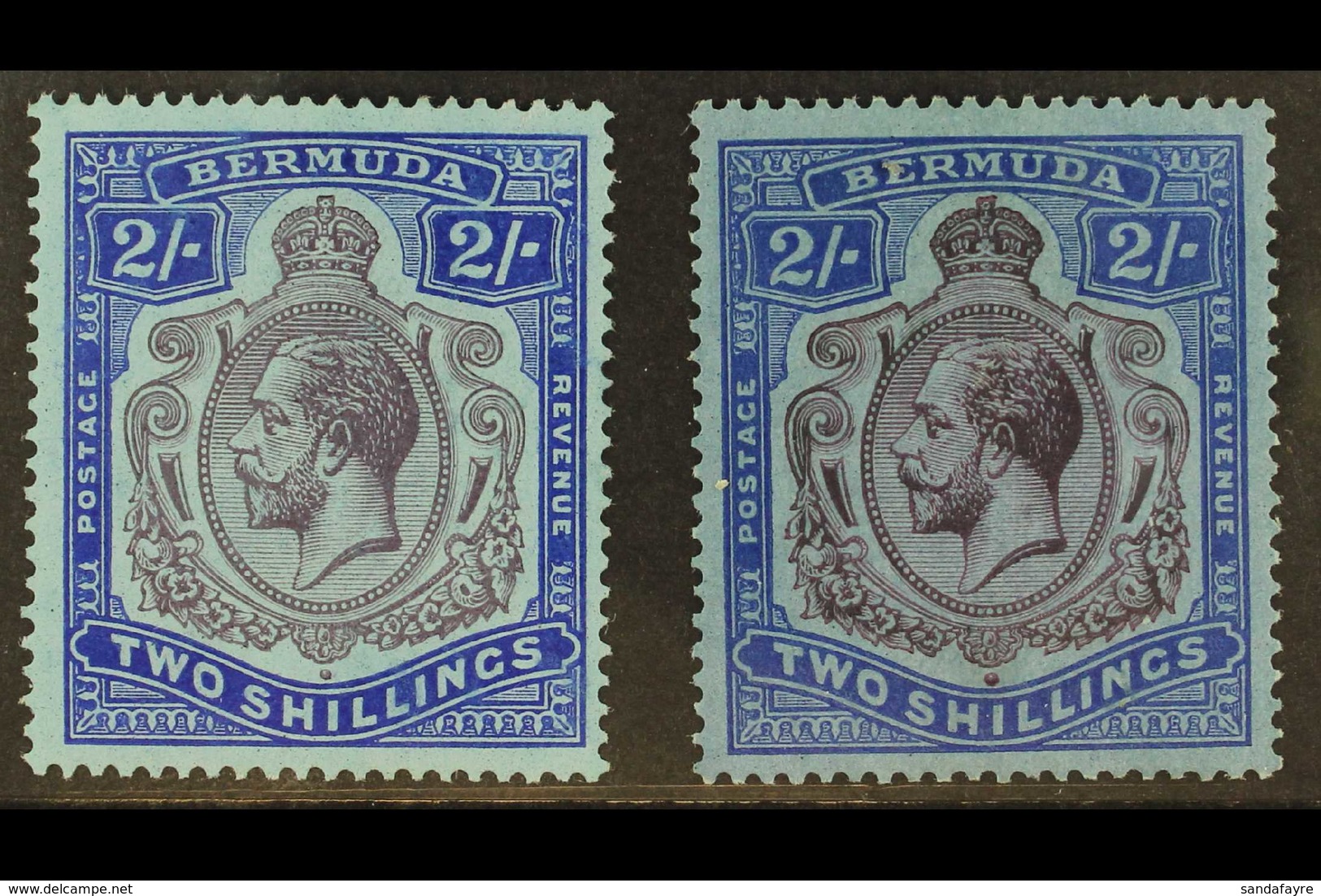 1924-32  2s, The Two Shades, SG 88/88g, Fine Mint. (2) For More Images, Please Visit Http://www.sandafayre.com/itemdetai - Bermuda