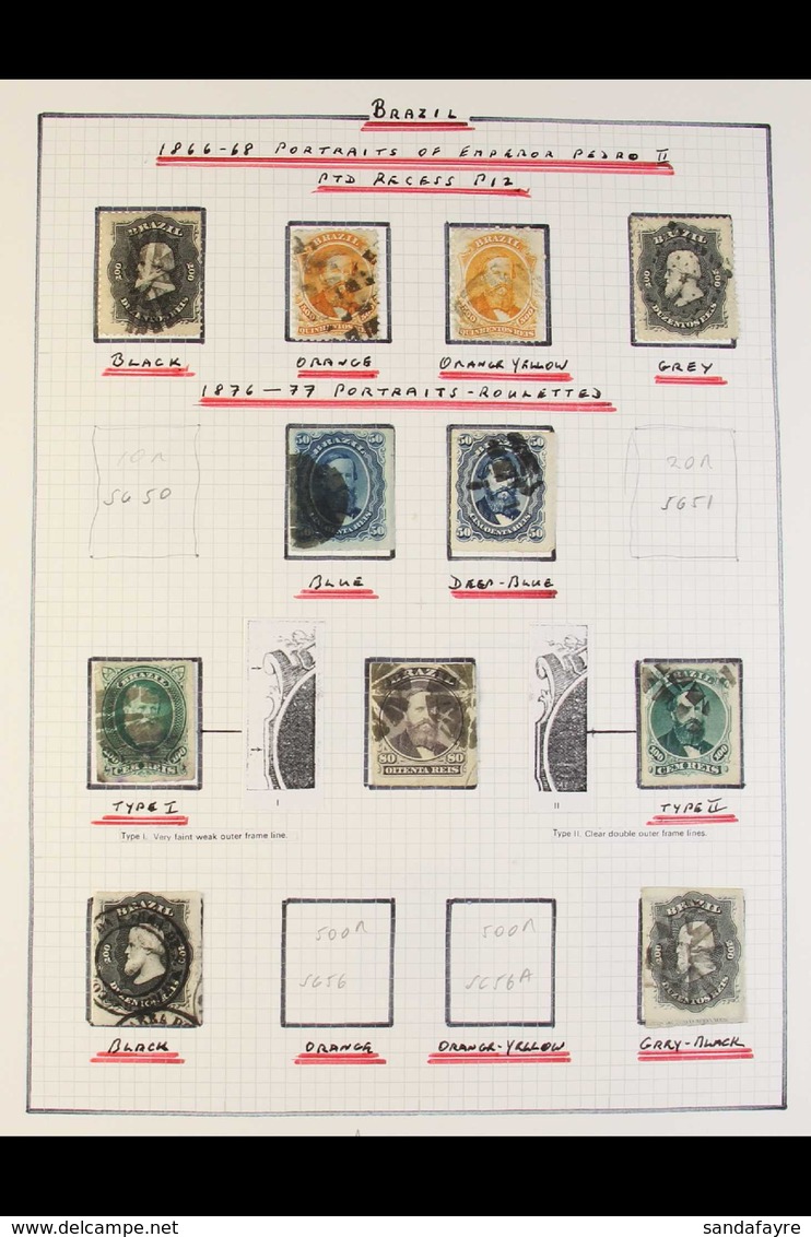 1866-1949 INTERESTING FINE USED COLLECTION  Nicely Written Up In An Album With Shades, Types, Perf & Watermark Variants  - Altri & Non Classificati