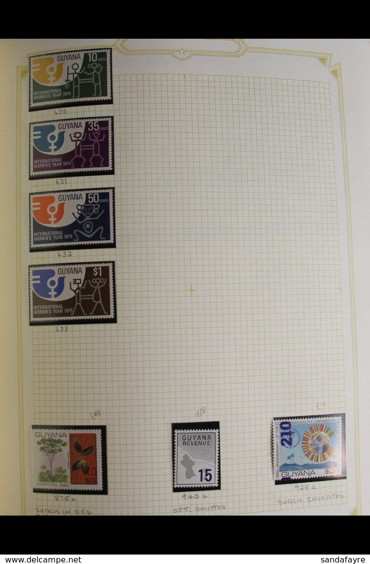 1966-81 UNMOUNTED MINT SPECIALISED COLLECTION  Displayed In An Album With Some Light Duplication, Incl. A Good Range Of  - Guyana (1966-...)