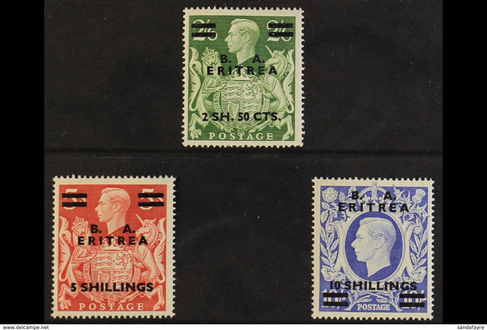 ERITREA  1950 High Values Set, SG E23/25, Never Hinged Mint (3 Stamps) For More Images, Please Visit Http://www.sandafay - Afrique Orientale Italienne