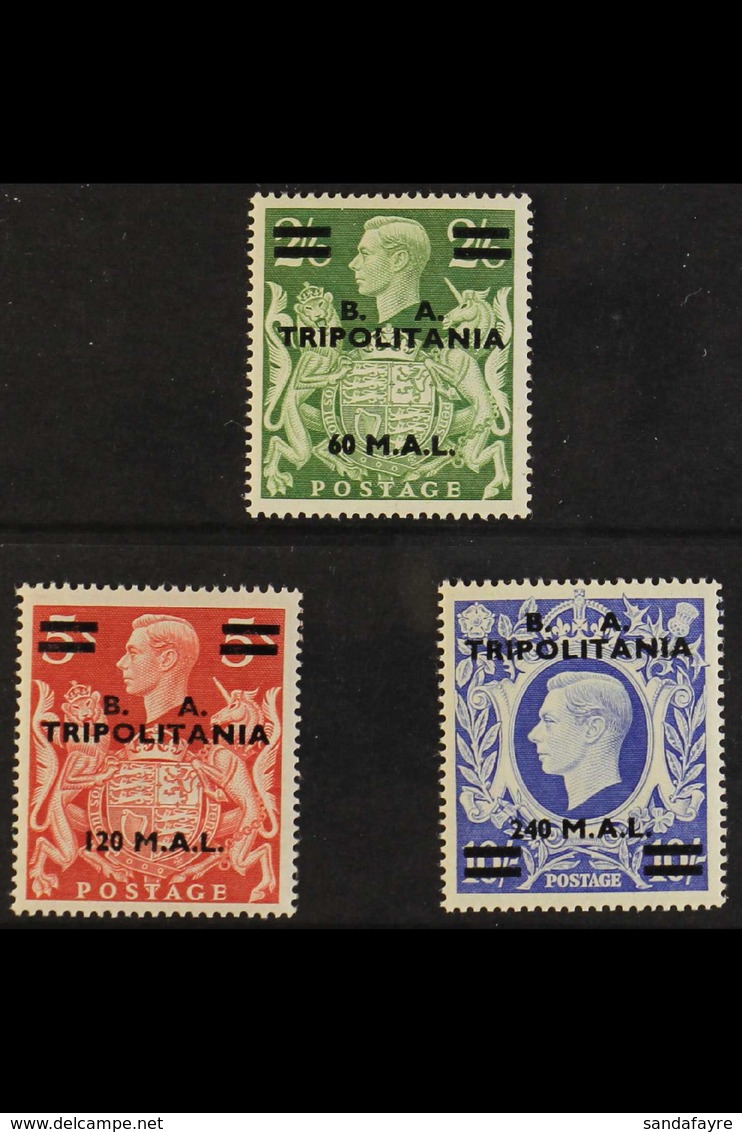 TRIPOLITANIA  1950 High Values Set, SG T24/26, Never Hinged Mint Light Gum Bends (3 Stamps) For More Images, Please Visi - Italian Eastern Africa