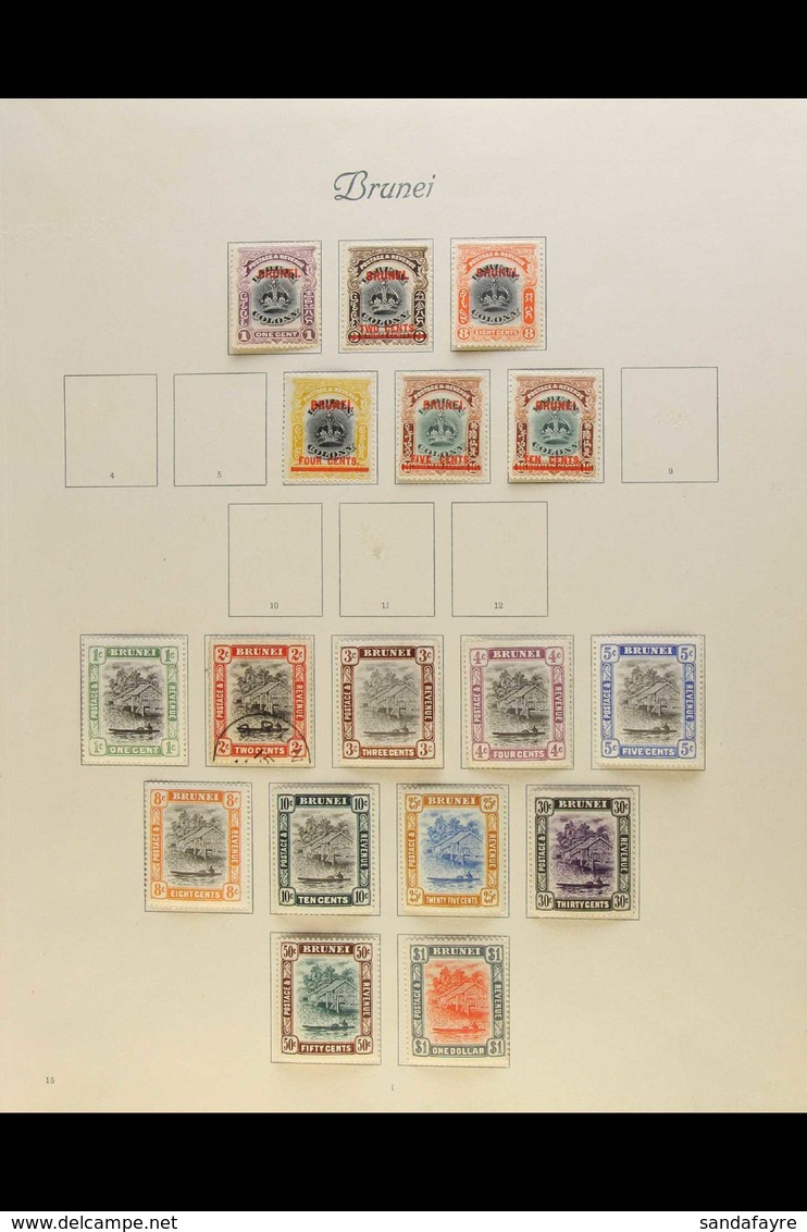 1906-22 ALL DIFFERENT GROUP  On Old Album Pages, With 1906 Opts On Labuan 1c, 2c On 3c, 8c, 4c On 10c, 5c On 16c, And 10 - Brunei (...-1984)