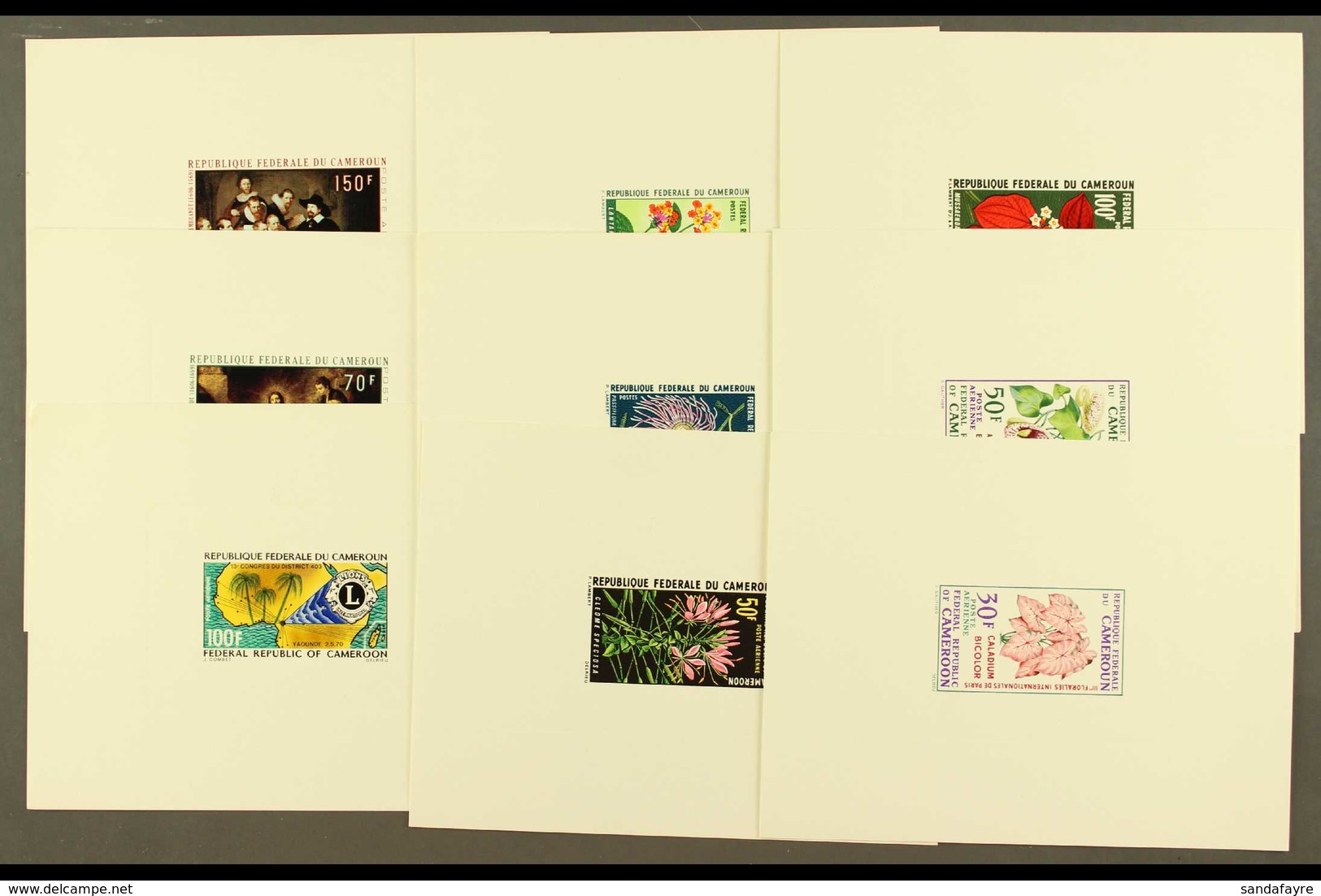 1969-1970 IMPERF DE LUXE SHEETS.  All Different Selection, Comprising 1969 100f Philexafrique And Flowers & Portraits Se - Andere & Zonder Classificatie