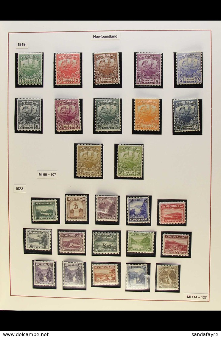 1919-37 FINE MINT COLLECTION  Presented In Mounts On Album Pages, Includes A Range Of Fine Mint Sets With 1919 Caribou,  - Otros & Sin Clasificación