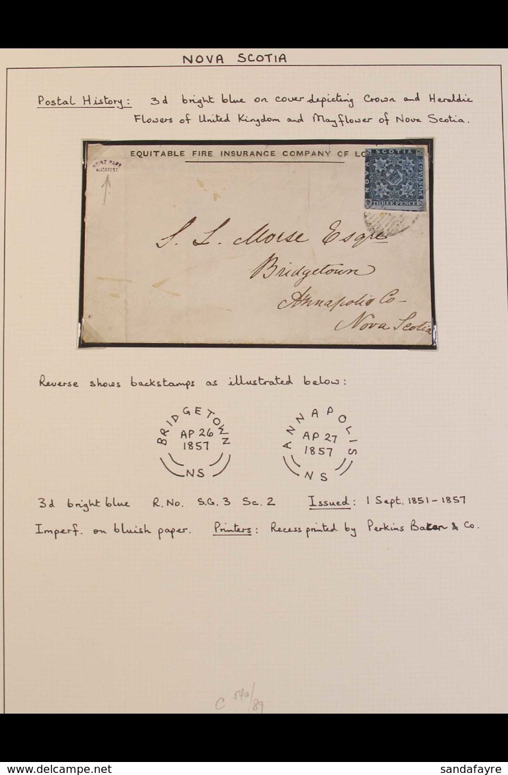 1857-1859 COVERS.  An Interesting Group Of Locally Addressed Covers Written Up On Leaves, All Bearing 1851-60 3d Stamps  - Altri & Non Classificati
