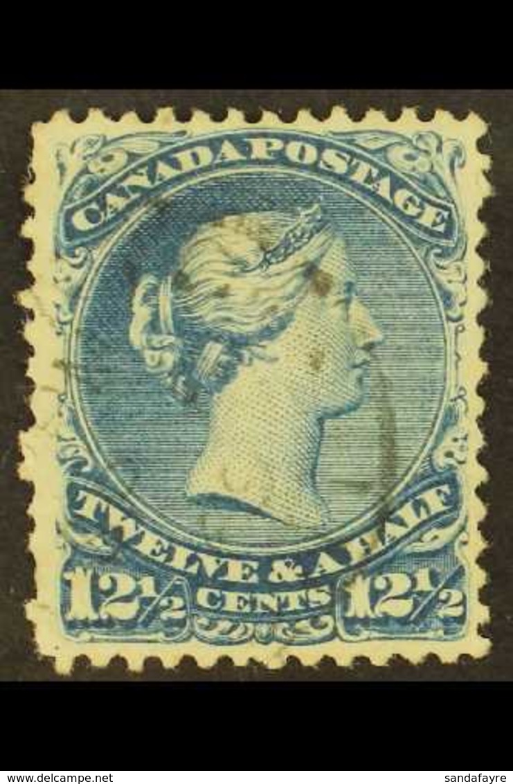 1868  12½c Bright Blue Large Queen On Watermarked Paper, SG 60b, Clear "UTH", Cds Used, Few Shorter Perfs. For More Imag - Andere & Zonder Classificatie