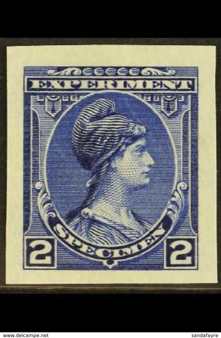 ESSAY  American Bank Note Co. Imperf Essay Depicting Image Of Minerva And Inscribed "EXPERIMENT / SPECIMEN" With Value " - Andere & Zonder Classificatie