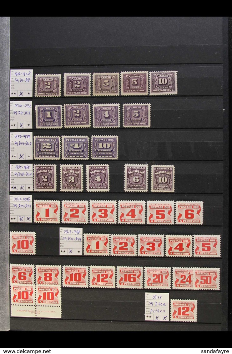 POSTAGE DUES  1906-78 FINE MINT / NEVER HINGED MINT Incl. 1906-28 To 10c Plus 2c & 5c Shades, 1930-2 To 5c, 1933-4 2c, 4 - Andere & Zonder Classificatie