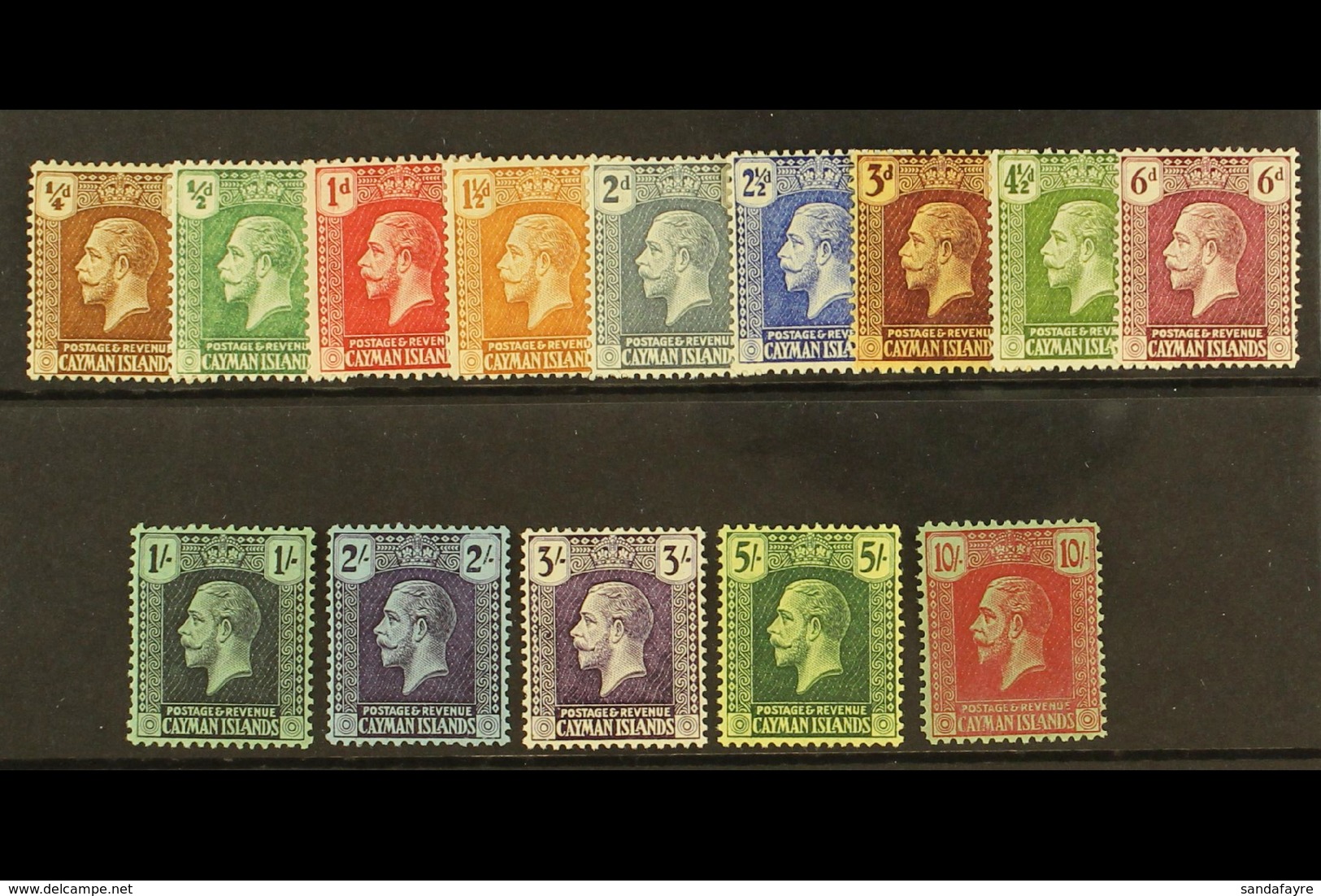 1921-26  Script CA Watermark Set, SG 69/83, Very Fine Mint (14 Stamps) For More Images, Please Visit Http://www.sandafay - Iles Caïmans