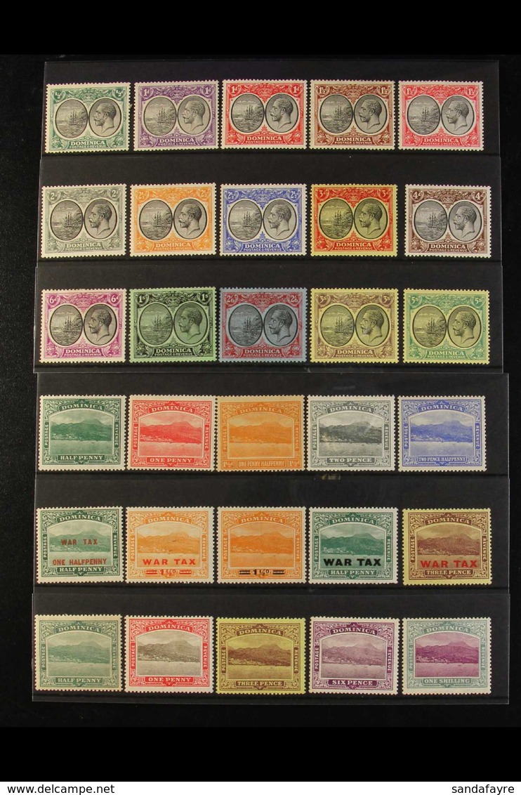 1883-1975 MINT & NHM GLASSINE SORTER.  A Pile Of "Scott" Numbered Glassines With KGV Values To 5s, QEII Ranges With Many - Dominica (...-1978)