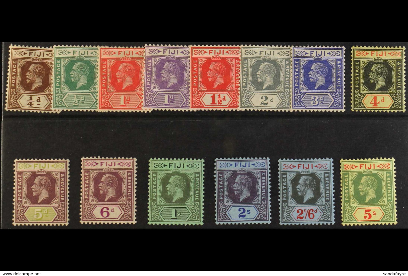 1922-27  (wmk Mult Script CA) Definitives Complete Set, SG228/41, Very Fine Mint. (14 Stamps) For More Images, Please Vi - Fiji (...-1970)
