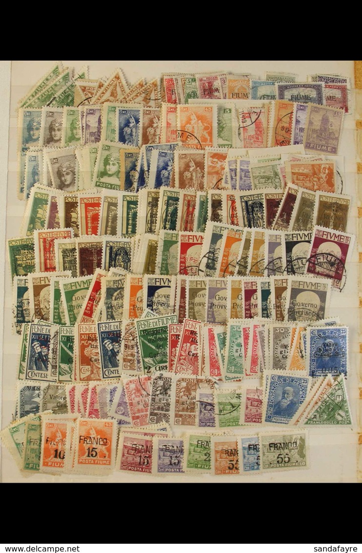 1918-1924 INTERESTING RANGES  On Leaves & Stock Pages, Mint & Used Stamps With Only Light Duplication, Includes Various  - Fiume