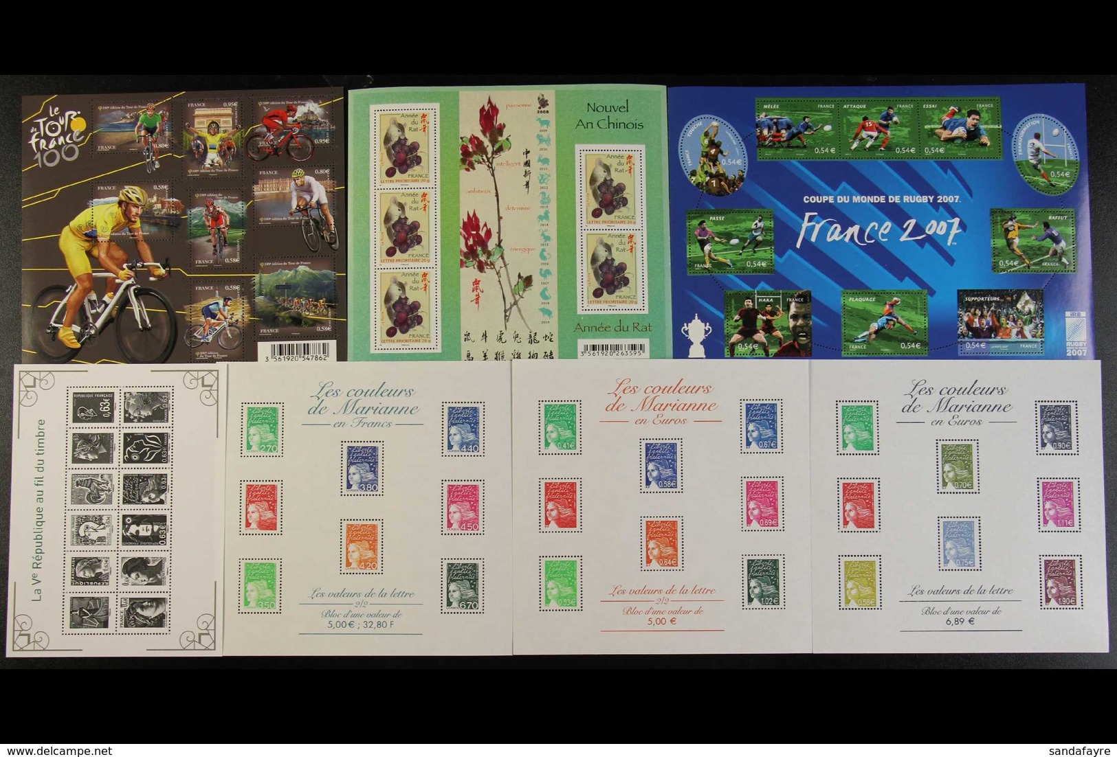 1998-2014 MINIATURE SHEETS.  SUPERB NEVER HINGED MINT Assembly With Light Duplication, Including 2001-04 Marianne Set, 2 - Andere & Zonder Classificatie