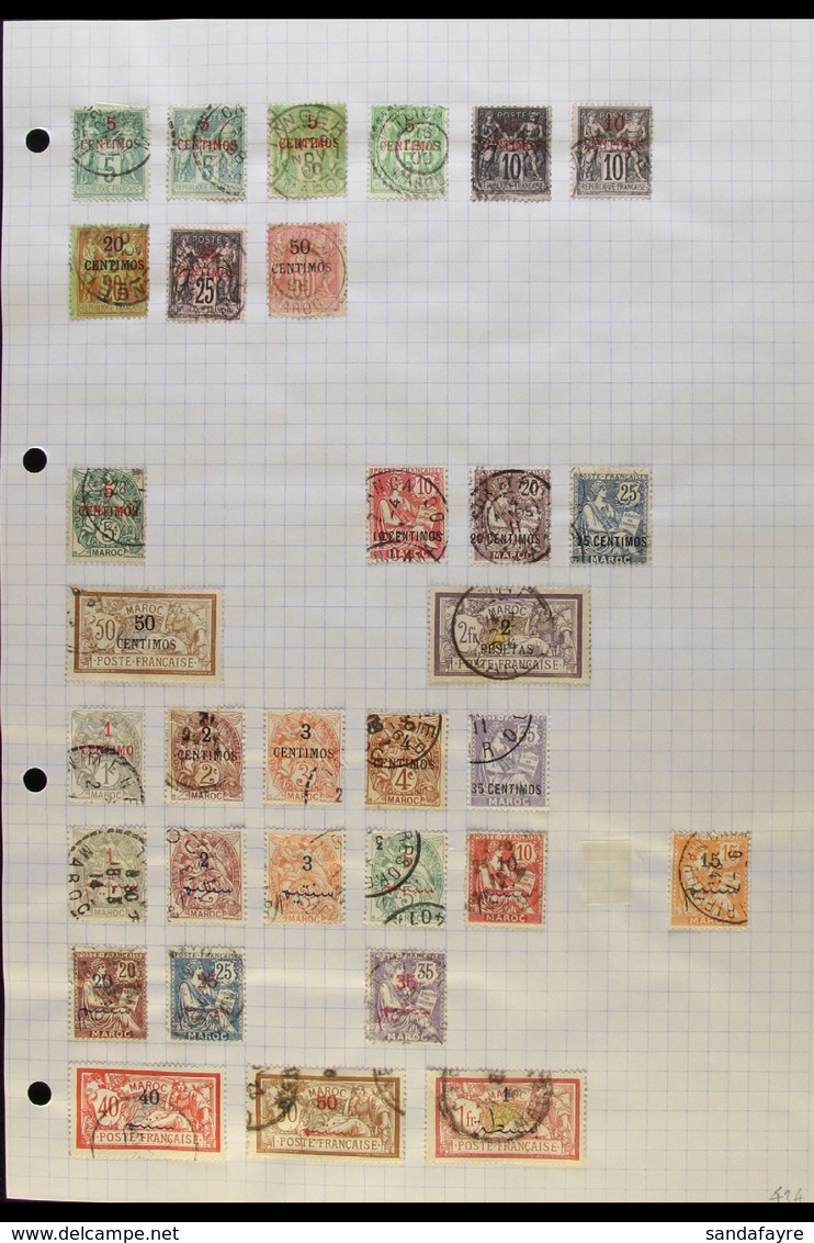 MAROC  1891-1956 All Different FINE USED Collection On Pages. With 1891-1900 Set To 50c On 50c Including All Four Yvert  - Andere & Zonder Classificatie