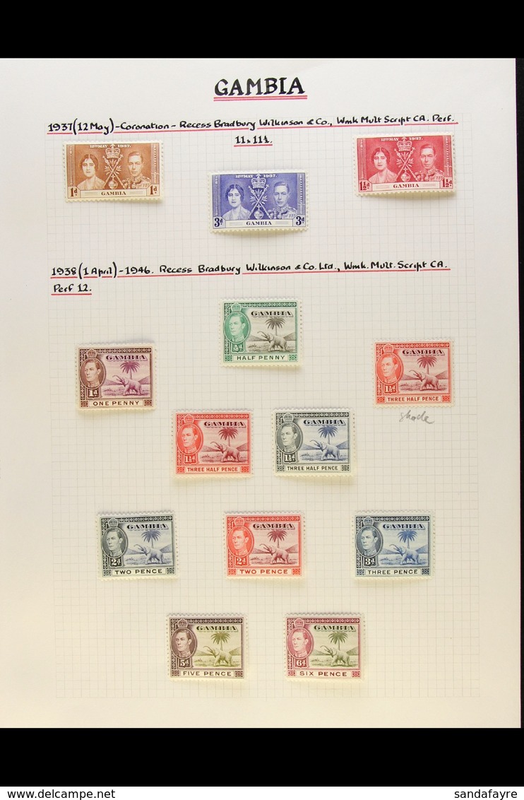 1937-1949 COMPLETE SUPERB MINT COLLECTION  On Leaves, All Different, Inc 1938-46 Elephant Set, 1948 Wedding Set Etc. Lov - Gambia (...-1964)
