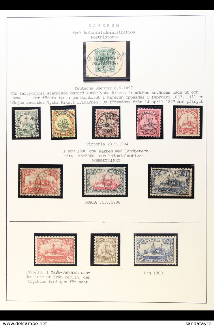 CAMEROUN  1897-1919 Mint And Used Collection, Includes 1897 5pf Of Germany With Seepost Cancel Of 6.5.97, 1900  Unwaterm - Andere & Zonder Classificatie