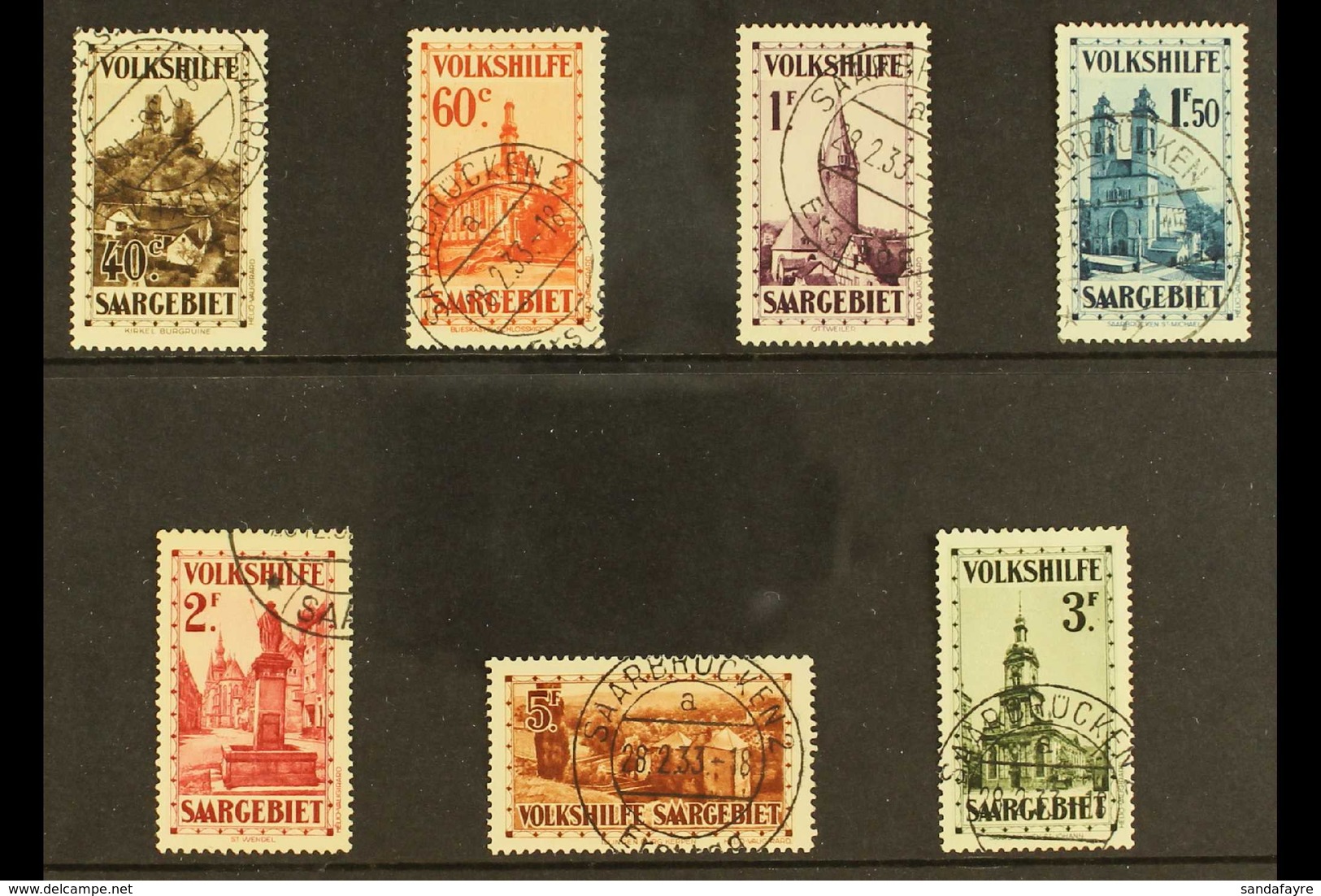 1932  Christmas Charity Views Set Complete, SG 159/165 (Michel 161/167), Very Fine Used, Cat £800 (7 Stamps) For More Im - Andere & Zonder Classificatie