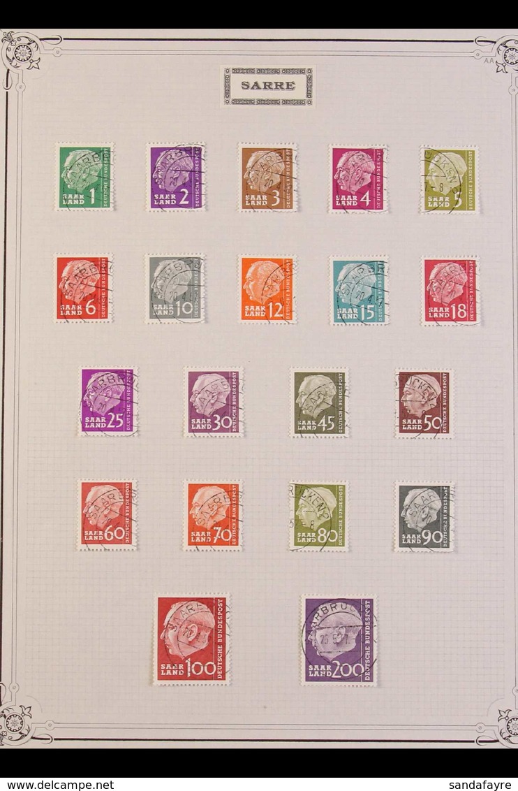 1957 TO 1959 COMPLETE GERMAN ISSUES  VERY FINE USED. A Lovely Collection With All Stamps For The Entire "returned To Ger - Autres & Non Classés