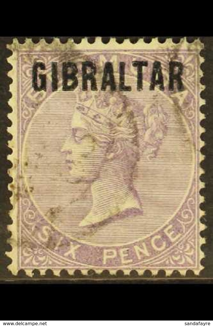1886  6d Deep Lilac "GIBRALTAR" Opt'd, SG 6, Fine Used For More Images, Please Visit Http://www.sandafayre.com/itemdetai - Gibraltar