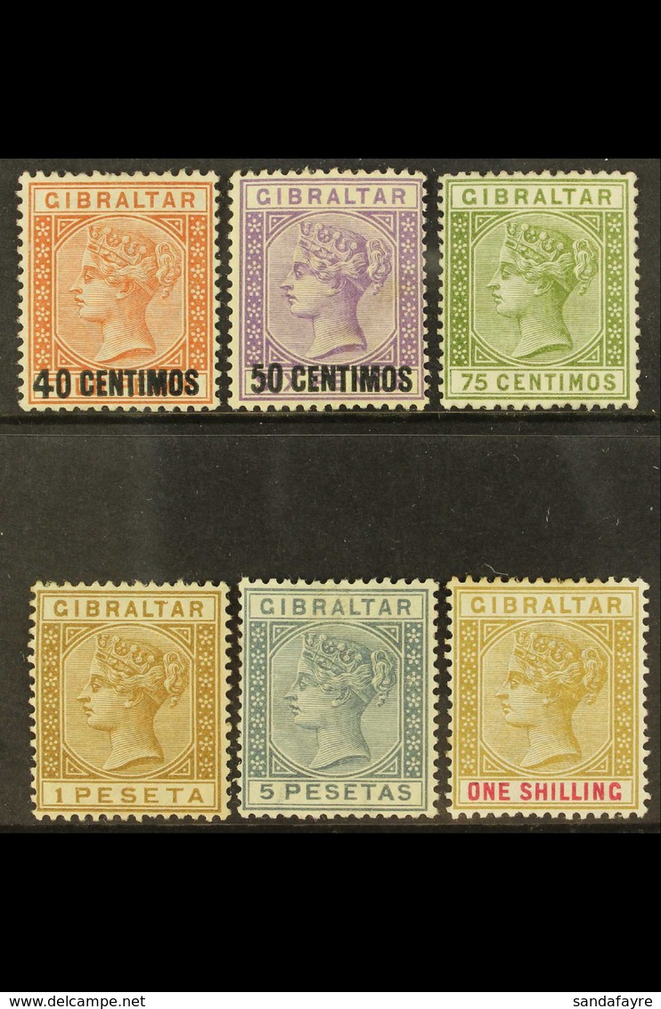 1889-1898 SMALL MINT SELECTION  With 1889 40c On 4d And 50c On 6d; 1889-96 75c, 1p Bistre And 5p; 1898 1s. Mainly Fine - - Gibraltar