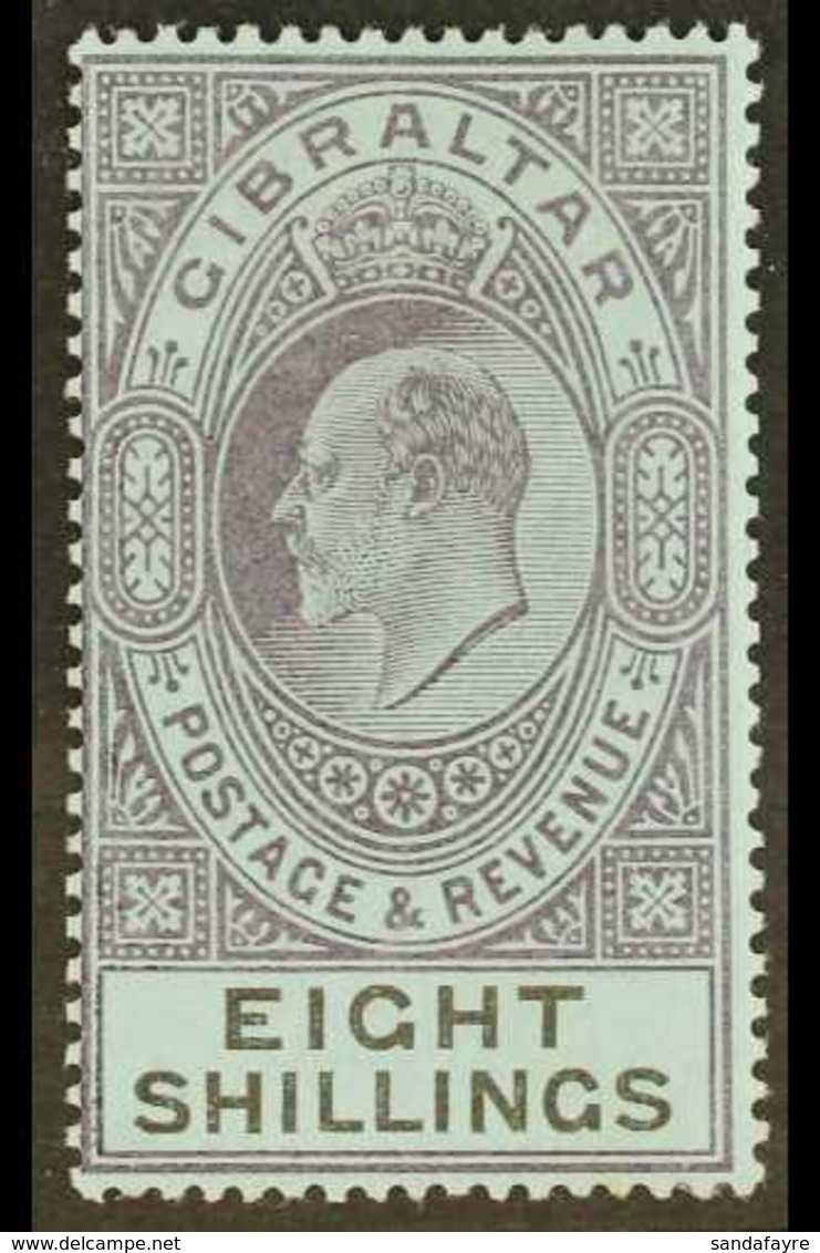 1903  (wmk CA) KEVII 8s Dull Purple And Black/blue, SG 54, Very Fine Mint. For More Images, Please Visit Http://www.sand - Gibraltar