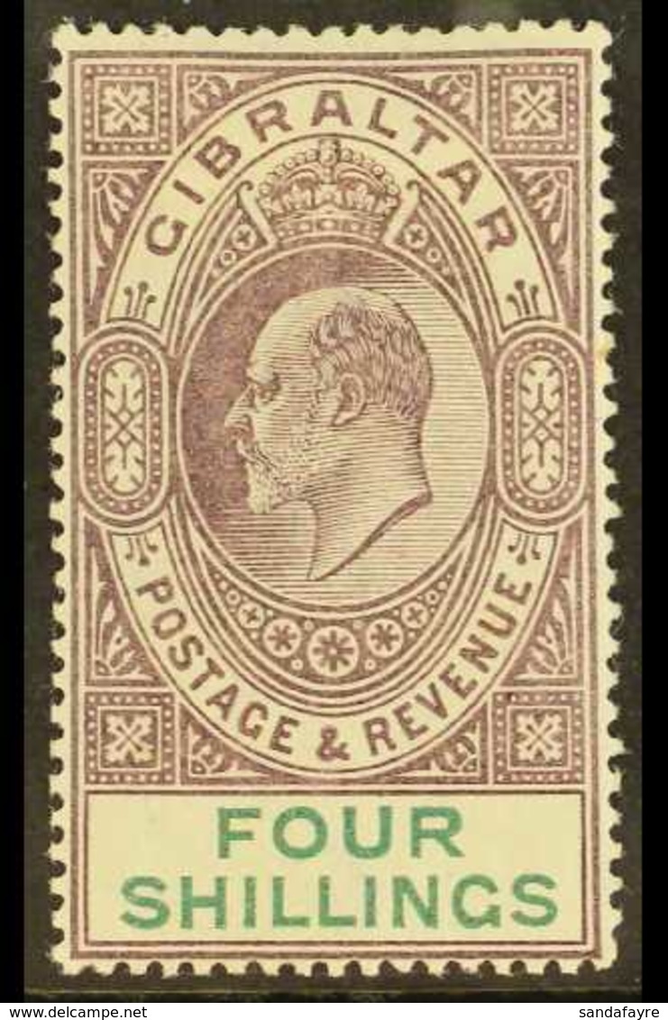 1903  4s Dull Purple & Green, SG 53, Very Fine Mint For More Images, Please Visit Http://www.sandafayre.com/itemdetails. - Gibraltar