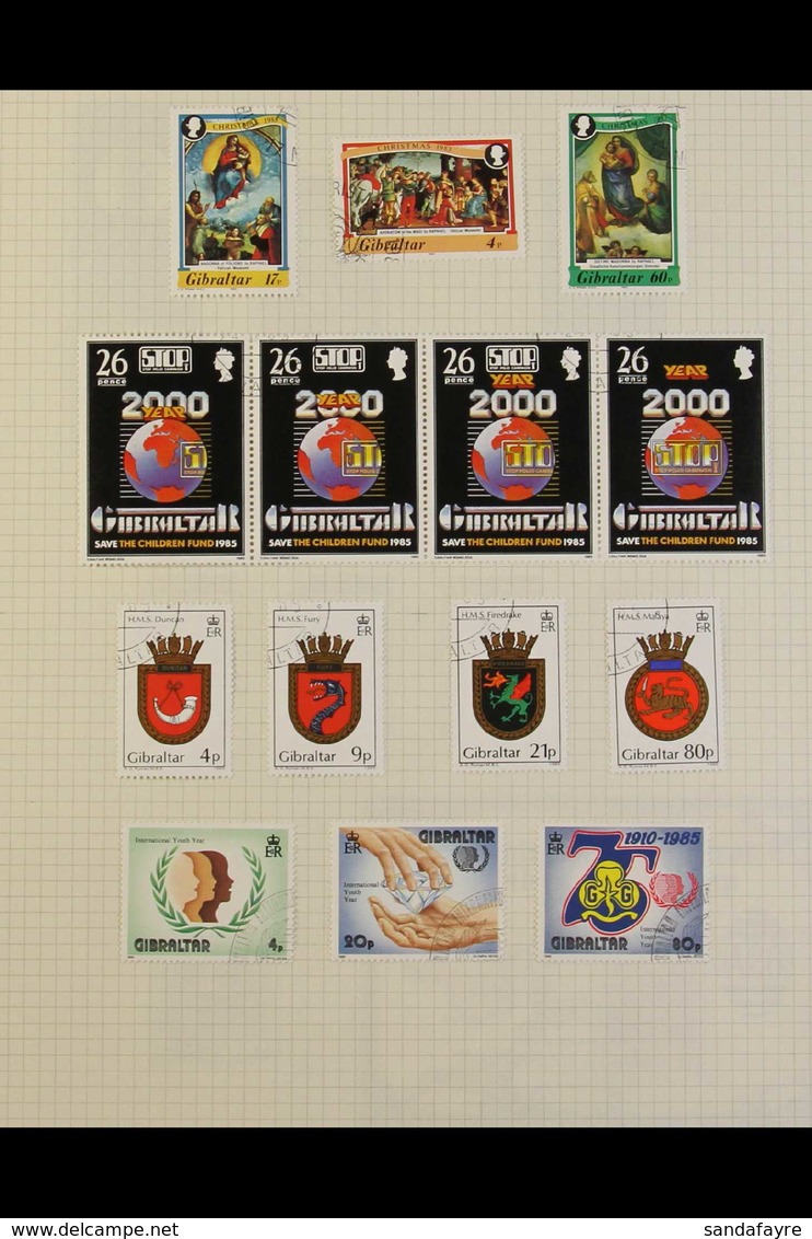 1953-2000 SUPERB CDS USED COLLECTION  On Leaves, All Different, The Strength Is In The Commemorative Issues (all As Comp - Gibraltar