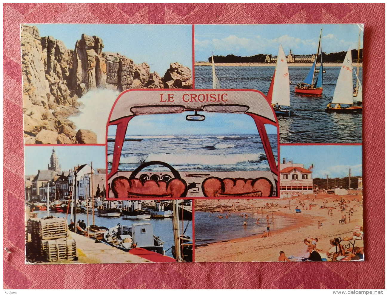 Dep 44 , Cpm LE CROISIC- PEN BRON  , Multivues , 3974 , La Cote Sauvage , Le Port , La Plage De Port Lin (167) - Le Croisic