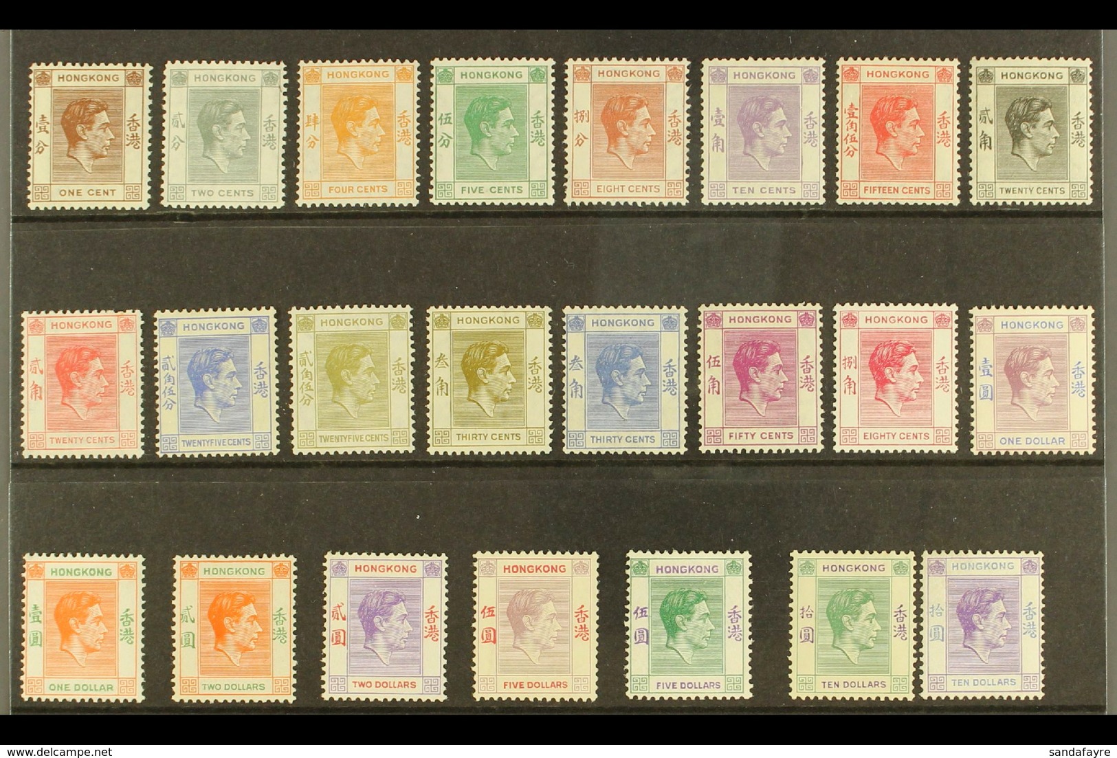 1938-52  KGVI Definitives Complete Set, SG 140/62, Very Fine Mint, Some Values Never Hinged. (23 Stamps) For More Images - Other & Unclassified